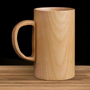 Jarra y Taza de Cerveza Premium Hechas a Mano con Madera Natural, 350 ml, Ecológicas, Duraderas, Estilo Clásico, para Camping, Utensilios de Bar de Madera, Proveedor OEM - Product Image 2