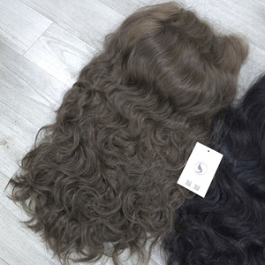 Perruques en cheveux humains ondulés vietnamiens lisses sans colle avec mèches, pour femmes noires, frontales en dentelle HD 13x6, vente en gros - Product Image 3