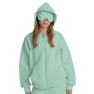 Women Airplane Graphic Hoodie Oversized Fleece Pullover Aviation Streetwear Casual Winter <b>Sweatshirt</b> 100% Cotton Front Logo - Product Image 2