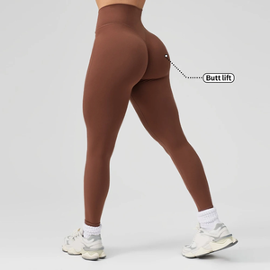 Leggings de yoga taille haute en V pour femmes, pantalons de fitness à compression et effet push-up, vente en gros OEM ODM - Product Image 2
