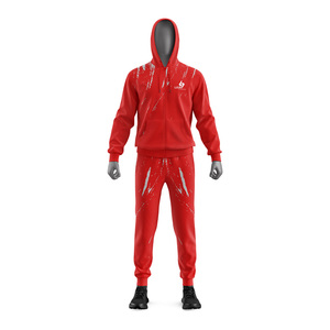 Conjunto Deportivo Unisex LUUK con Capucha, Cierre Frontal Completo, Estampado Rosa, Azul y Blanco, Transpirable, Informal, para Primavera - Product Image 4