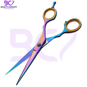 Ciseaux de coiffeur en acier inoxydable, légers, durables, personnalisables, multicolores, avec votre propre logo, meilleur fournisseur - Product Image 2