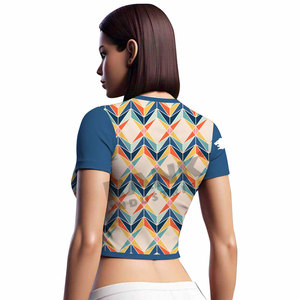 Camisetas Cortas de Manga Corta para Mujer, Nuevo Estilo, en Stock, Camisetas Cortas de Poliéster para Mujer - Product Image 2