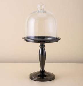 Premium Quality Stainless Steel Silver Color <b>Cake</b> <b>Server</b> With Glass Dome Finest Quality Chocolates Stand With Dome <b>Cake</b> Stand - Product Image 3