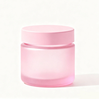 Pot à crème décoratif artisanal en céramique avec pompe à vis, 500 ml, pour le corps et le visage, pot à crème givré de 50 grammes