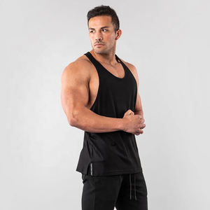 Camiseta Deportiva sin Mangas de Algodón para Hombre, Color Naranja, Personalizada al por Mayor, para Gimnasio y Entrenamiento - Product Image 4