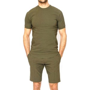 Conjunto de Verano para Hombre de Alta Calidad, Hecho a Medida, Talla Grande, Camiseta de Manga Corta y Pantalones Cortos, Estilo Casual con Estampado, Transpirable, Sólido - Product Image 5