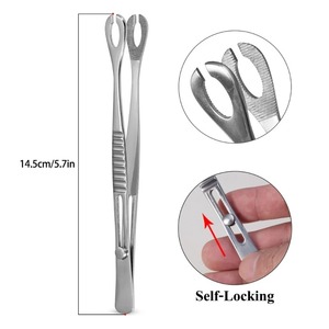 Pinzas de Posicionamiento Quirúrgicas de Acero Inoxidable Ametrina para Piercings Corporales, Herramienta Hemostática, Pinzas para Tatuajes y Pinza Nasal - Product Image 1