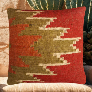 Juego de Cojines Cuadrados de Algodón de Lujo, Diseño Geométrico Multicolor, Decoración Ecológica para el Hogar, Hecho en India - Product Image 1