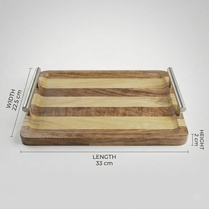 Best Selling Kitchen Wooden Serving <b>Tray</b> With Rectangular Shape For Breakfast Lunch And <b>Dinner</b> Serving Needs - Product Image 1