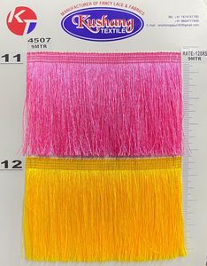 Precio de Fábrica al por Mayor, Flecos de Terciopelo Chenille 100% Poliéster de 8cm para Decoración de Prendas - Product Image 3