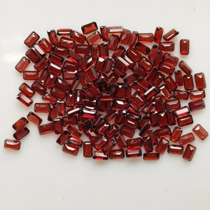 โกเมนสีแดงธรรมชาติ 5x3 มม. ทรงแปดเหลี่ยม คุณภาพดีที่สุด พลอยหลวมสำหรับทำเครื่องประดับ - Product Image 2