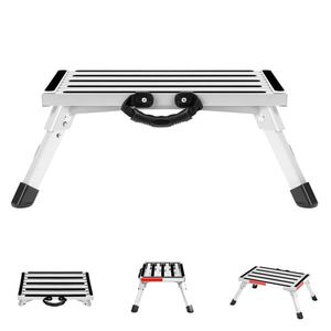 Nuovo Sgabello Pieghevole in Alluminio con Striscia Riflettente e Maniglia per Accessori Interni Camper - Product Image 4