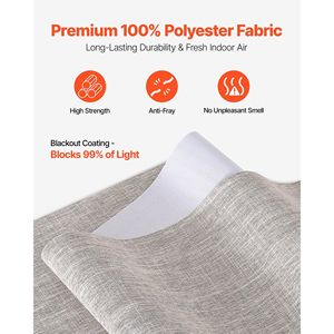 Tende Verticali Oscuranti su Binario, Estendibili da 45,8 a 86 Pollici di Larghezza, Tagliabili, 96 Pollici di Altezza, Tende a Pannello e Divisorio per Ambienti - Product Image 3