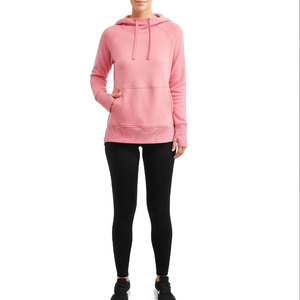 Eco-friendly polyester cotton <b>Crop</b> <b>Top</b> <b>Hoodie</b> Sweatshirt Full Sleeve Fleece Casual Solid Color Casual solid color <b>hoodie</b> - Product Image 4