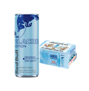 Red Bull Edición Glaciar Frambuesa Congelada, Paquete de 24 Latas de 250ml, Contiene 0.1g de Sal por 100ml para Equilibrio Electrolytico, Venta al por Mayor - Product Image 5