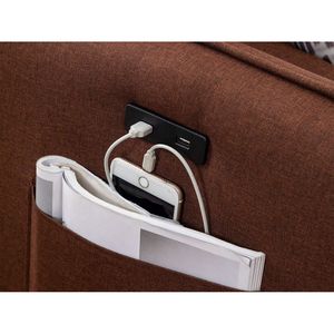 Divano Sezionale Mia da 70 Pollici Marrone con Chaise Longue, Caricatore USB e Cuscini per il Tuo Soggiorno - Product Image 2
