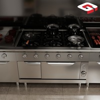 Ensemble d'Équipements de Cuisine Professionnelle GRACE en Acier Inoxydable, Idéal pour la Restauration Rapide et l'Industrie