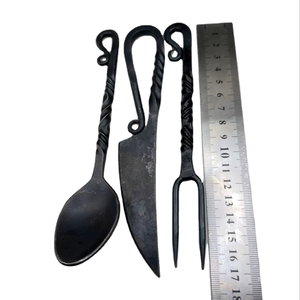 Medieval Kitchen <b>Knife</b> Set Fork <b>Knife</b> & Spoon High Carbon Steel Forged Handmade Dishwasher <b>Safe</b> - Product Image 1