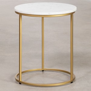 Vandana Terra Falcon <b>Round</b> <b>side</b> <b>table</b> Ø40 cm in Kaley marble - Product Image 3
