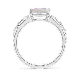 Top Quality 14K Pure Gold Oval Cut Natural Ethiopian <b>Opal</b> Vintage Style Wedding <b>Ring</b> with Accents Diamond Certified Fine Jewelry - Product Image 2