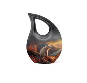 โกศบรรจุอัฐิรูปหยดน้ำพระอาทิตย์ตกสวยงาม พร้อมกางเขน สำหรับบรรจุอัฐิคน โกศโลหะขนาดเล็กสำหรับเก็บอัฐิเป็นที่ระลึก - Product Image 4