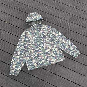 Custom Winter Hooded Heavyweight Polyester Reflective Transfer Sublimation Printing Logo <b>Camo</b> Reversible Breathable Windbreaker - Product Image 5
