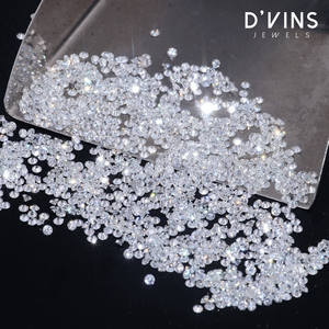 เพชรหลวม D'vins Jewels ขัดเงาแล้ว เพชรเลี้ยงในห้องปฏิบัติการ VVS ทรงกลมเจียระไนแบบบริลเลียนท์ สี D ขนาด 1.25-1.7 มม. ผลิตด้วยวิธี HPHT จากเมืองสุราษฎร์ สำหรับทำเครื่องประดับ - Product Image 4