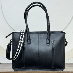 Sac à main de créateur tendance 2025, sac à bandoulière, sac à main de luxe en cuir à carreaux, sacs fourre-tout pour femmes avec pierre turquoise - Product Image 5