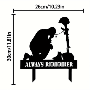 Targa commemorativa CIFbuy Silhouette per esterni, tributo patriottico ai veterani, decorazione da giardino, servizio di ritiro disponibile - Product Image 3