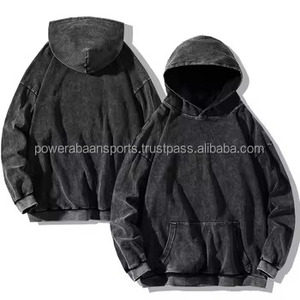 Sweat-shirt à capuche ample en molleton imprimé, style vintage délavé, éco-responsable, pour femme, Y2K, streetwear hip-hop, manches longues - Product Image 1