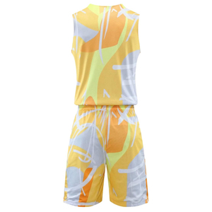 ชุดกางเกงบาสเก็ตบอลแบบกลับด้านได้พร้อมปักโลโก้ทีม ชื่อ หมายเลข และลายปักแบบ Sublimation 100% - Product Image 3