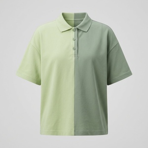 Polo en maille côtelée pour femmes, en coton, pour les détaillants de mode américains, vêtements décontractés haut de gamme - Product Image 5