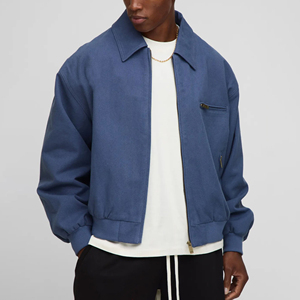 Veste bomber varsity en molleton de coton sur mesure pour homme grande taille, respirante, style streetwear - Product Image 1