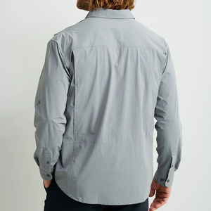 Camisa de Pesca de Manga Larga para Hombre, de Alta Calidad, Elegante, Transpirable, con Protección Solar UPF 50, 100% Poliéster, Personalizable con Logotipo Frontal - Product Image 3