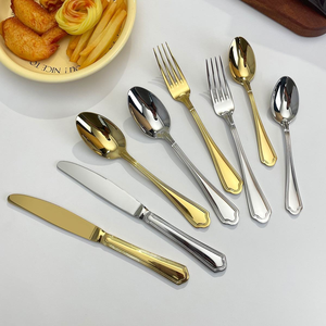 Design moderne, acier inoxydable 304, acier miroir, vaisselle de luxe pour hôtel, couverts de luxe de style occidental, couteau, fourchette, cuillère épaissis, luxe - Product Image 4