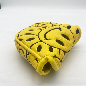 Funda Protectora para Cabeza de Palo de Golf SOSH4 Amarilla con Estampado de Dibujos Animados, de Cuero PU Híbrido, con Cierre Magnético Autoadhesivo, Impermeable, Estilo Blade - Product Image 2