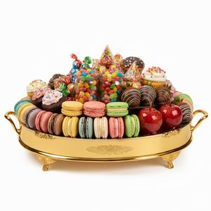 Plateau à chocolat de qualité supérieure, rond, pour servir des bonbons, artisanal, idéal pour les mariages, les cadeaux et les occasions spéciales, prix bas - Product Image 5