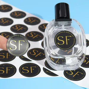 Étiquettes alimentaires personnalisées imperméables en feuille d'or pour hamburgers - Autocollant en PP imprimé UV avec conception de logo privé - Product Image 6