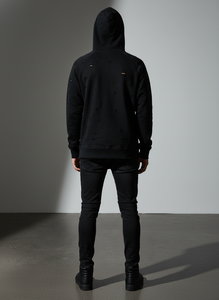 Sudadera con Capucha Personalizada para Hombre, Estilo Vintage, 100% Algodón Grueso, Lavado Ácido, Efecto Desgastado, Bajo sin Rematar, Impresión DTG - Product Image 3