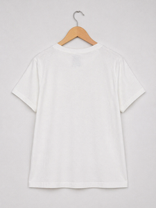 <b>White</b> Graphic Women's T-Shirt Short Sleeve O-Neck Cotton <b>Tee</b> Printed Casual Streetwear - Product Image 3