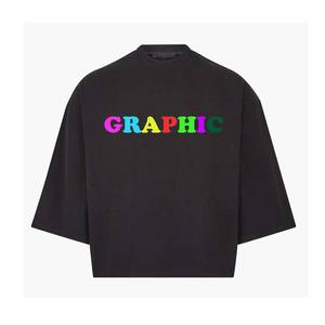 เสื้อยืดคอกลมสีขาวแบบครอป ผ้าฝ้าย 100% ดีไซน์ใหม่ คุณภาพสูง รับผลิตแบบ OEM เสื้อยืดคอกลมวินเทจสำหรับผู้ชาย - Product Image 2