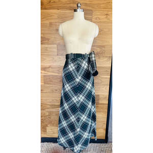 กระโปรงวินเทจยุค 60 สำหรับผู้หญิง ไซส์ XS สีเขียว สีน้ำเงิน สีดำ ลายสก็อต ผ้าขนสัตว์ กระโปรงยาวแบบมีเข็มขัด สำหรับสาวๆ ปี 2026 - Product Image 2