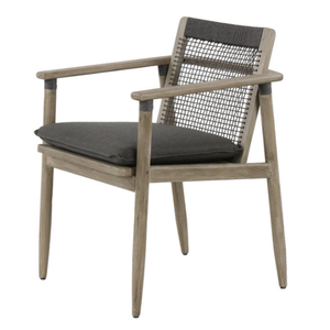 <b>Outdoor</b> Teak Wood Garden Set with Straight Back Sofa Square Coffee <b>Table</b> Reinforced Leg Structure Natural Finish - Product Image 1