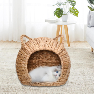 Lit pour chat en jacinthe d'eau tressée à la main, lit pour animaux de compagnie de qualité supérieure, utilisation intérieure et extérieure, prix de gros du Vietnam - Product Image 4