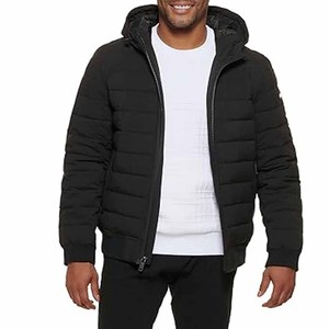 Veste matelassée pour homme de grande taille de qualité supérieure, veste d'hiver chaude et rembourrée, col montant, tissu respirant en maille - Product Image 6