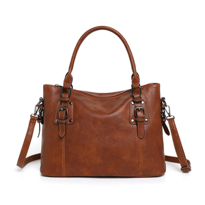 Wholesale Women's Luxury Handbags Vintage PU Leather Cross-Body <b>Strap</b> <b>Shoulder</b> Tote Bag Large Capacity Office Tablet - Product Image 1
