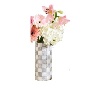 Elegant Mother of Pearl Statement <b>Vase</b> for Luxury Home Furnishing - Product Image 4