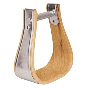 Estribos de Silla de Montar Inglesa con Estructura de Madera, Acolchado de Cuero y Herrajes de Acero Inoxidable de 3 Pulgadas - Product Image 6