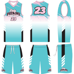 Uniforme de Baloncesto Personalizado al por Mayor para Mujer, Sublimado por Completo, Transpirable, de Malla, de Secado Rápido, Camiseta y Pantalones Cortos Deportivos - Product Image 5